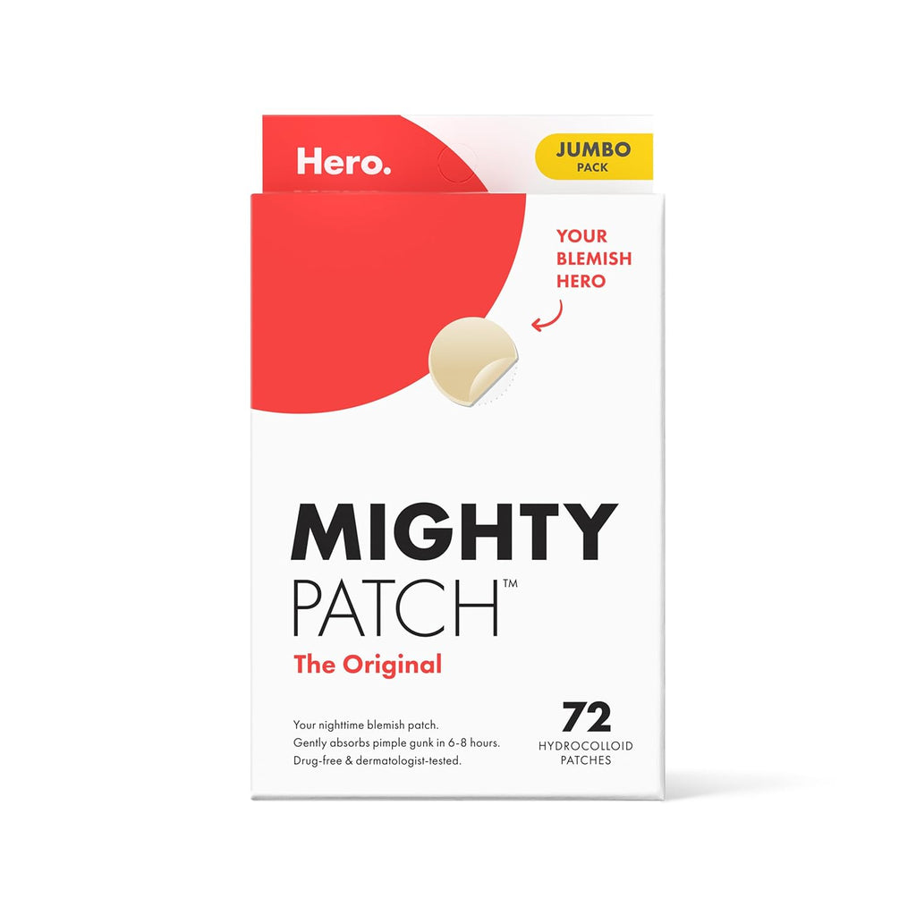 Mighty Patch Hero Cosmetics Original Nighttime Acne Pimple Patches, 36 Ct