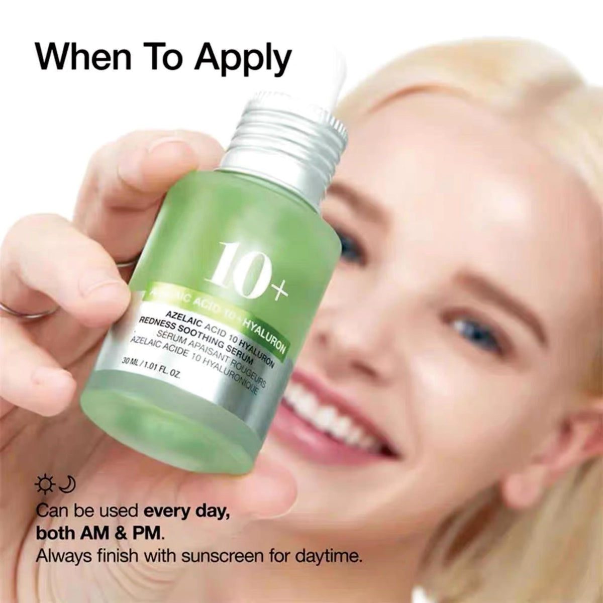 Anua Azelaic Acid 10 Hyaluron Redness Soothing Serum, 1.01 fl oz | Facial Serum for Blemish-Prone & Oily-Prone Skin, Lightweight & Hydrating Blemish Care, Hyaluronic Acid, Korean Skincare